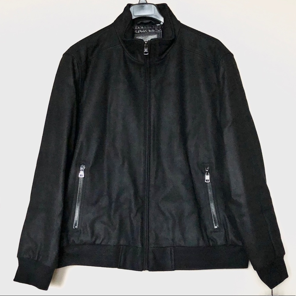 Calvin Klein full zip wool bomber jacket c…